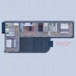 Space Capsule House L shape extension with 2 bedrooms (70.2㎡) - Image 3