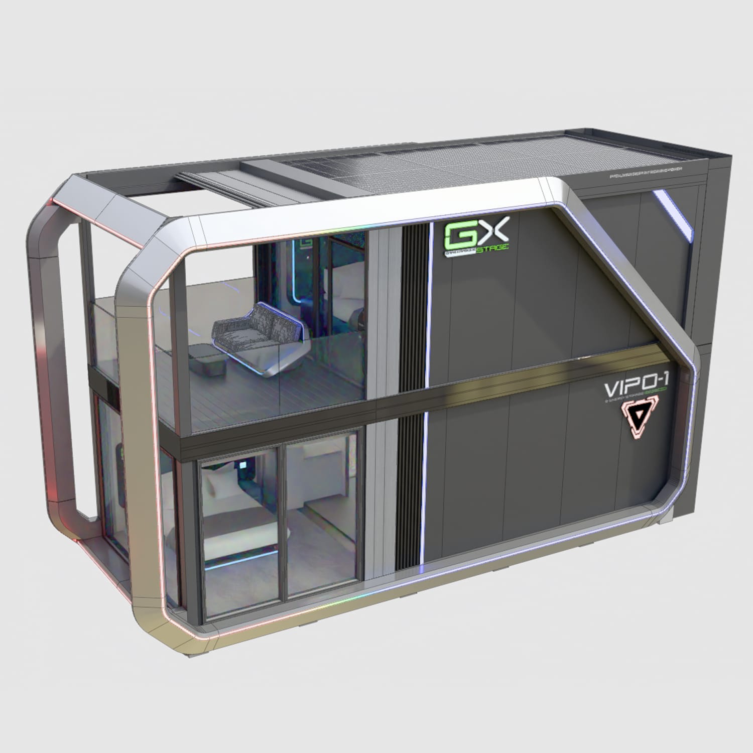 D type (6.1) Space Capsule House D shape with 2 bedrooms (63㎡) - Image 1