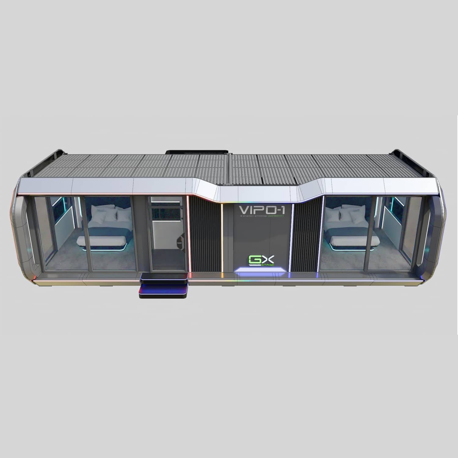 I shape extension 2 bedrooms (1.1) Space Capsule House I shape extension with 2 bedrooms (42㎡) - Image 1